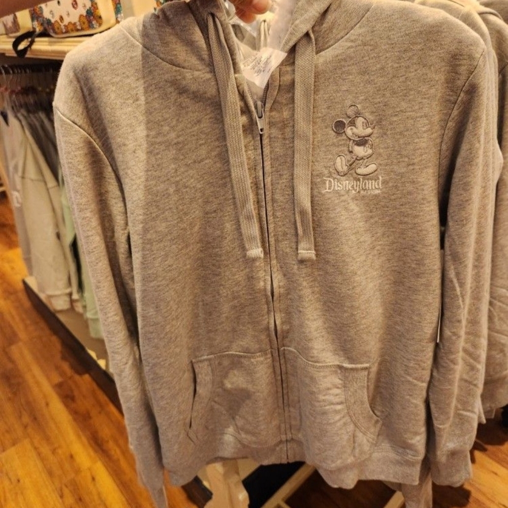 Disney Unisex Zip-Up Sweater in Gray